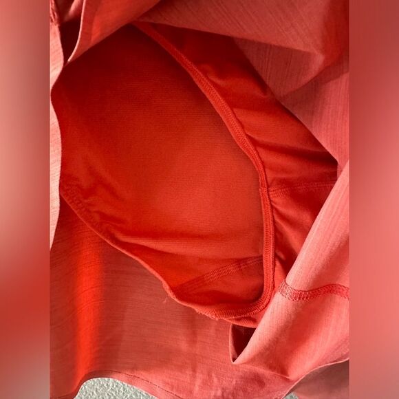 Athleta Run With It Space Dye Orange Textured 3.5” Short Size 1X - Picture 4 of 7